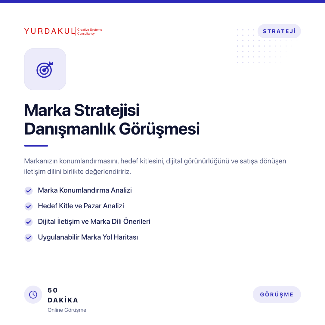 Marka Stratejisi Danışmanlık Görüşmesi - Online